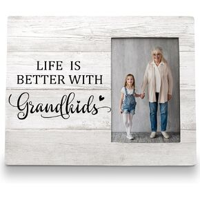 Grandkids Photo Frame, Grandkids Picture Frame 8x10, Grandchildren Picture Frame, Picture Frame for Grandparents Grandma Grandpa, Life is Better with Grandkids Grandparents Photo Frame 5x7