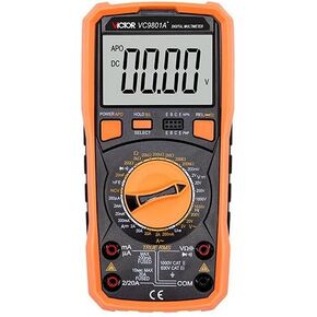 جهاز اختبار رقمي متعدد من VICTOR VC890C+، عدد 1999، يقيس الجهد الكهربي DC/AC واختبار استمرارية تردد السعة المقاومة الحالية مع إيقاف التشغيل التلقائي (VICTOR VC890C+) in Kuwait
