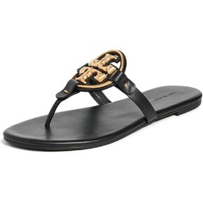 Tory Burch Women's Metal Miller Soft Sandals, Bourbon Miele/Gold, 8 Medium US