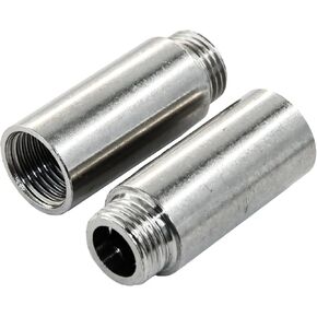 2Pcs Shower Head Extension Arm 1/2PT Male to 1/2PT Female 30mm Long Stainless Steel Cast Pipe Fitting Connector