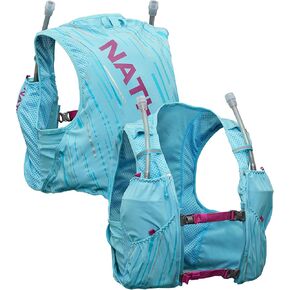 Nathan Pinnacle Race Vest & 4L Hydration Pack with 2 20 oz Hydration Soft Flask, Water-Resistant Pockets, Lightweight & Moisture Wicking