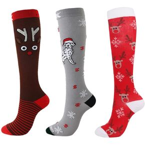 Christmas Compression Socks for Women, Medical Compression Support Socks 20-30 mmHg-Best Calf Socks