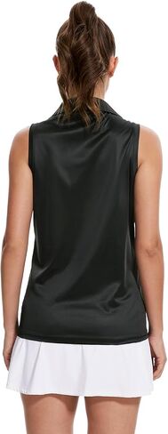 Xelky Sleeveless V Neck Polo Shirts for Women Quick Dry Collared Golf Shirts Athletic Lightweight Tennis Tank Tops in Saudi Arabia