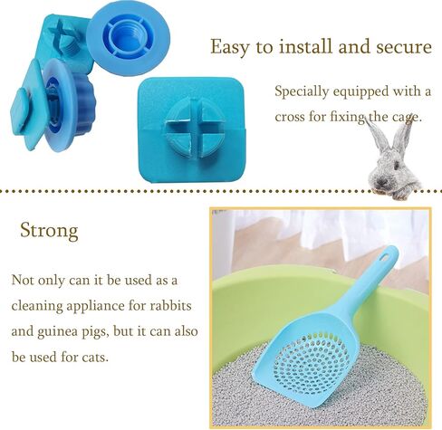 Hamiledyi Rabbit Litter Box, Small Animal Corner Potty Trainer, Bunny Toilet Pets Plastic Rectangle Cage Bedding Box Pet Pan with Chew Toys for Guinea Pigs Hamster Chinchilla Ferret in Kuwait