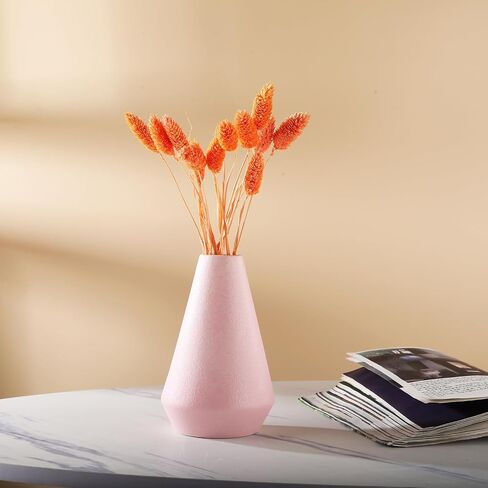 Simple Wine Red Ceramic Vases, Pampas Grass Vases, Modern Farmhouse Decoration, Flower Arrangement Decoration Shooting Props, Best Decoration (red) in Saudi Arabia