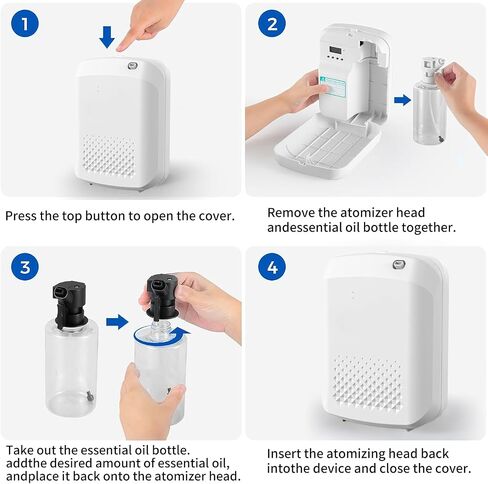 Smart Scent Air Machine for Home, Bluetooth Hotel Collection Diffuser Waterless Essential Oil Diffuser 400ML, Cold-Air Scent Diffuser, for Hotel, Office, Home, Spa, Bath Room(White) in Saudi Arabia