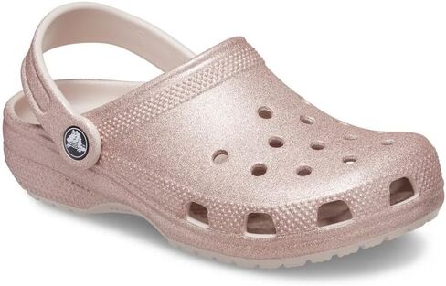 Crocs Kids Classic Glitter Clogs, Quartz Glitter, 5 Big Kid in Saudi Arabia