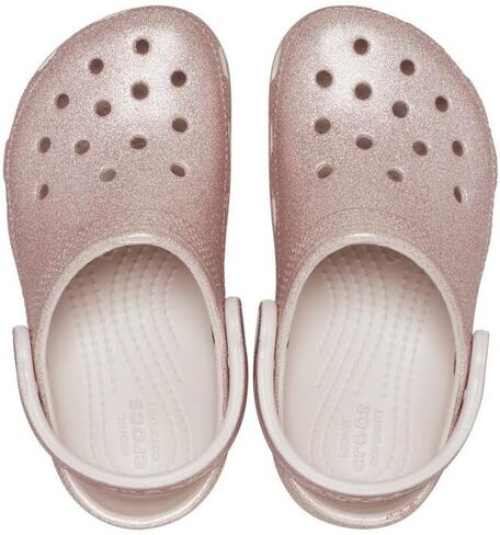 Crocs Kids Classic Glitter Clogs, Quartz Glitter, 5 Big Kid in Saudi Arabia