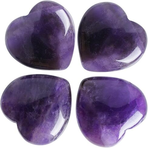 Marrywindix 4 Packs 1.2 Inches Healing Crystal Natural Rose Stone Heart Love Carved Palm Worry Stone Chakra Reiki Balancing in Saudi Arabia