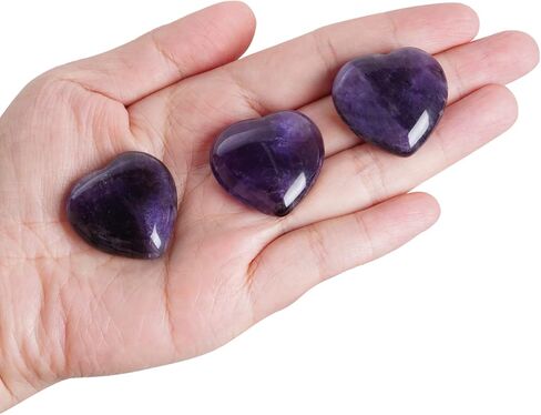 Marrywindix 4 Packs 1.2 Inches Healing Crystal Natural Rose Stone Heart Love Carved Palm Worry Stone Chakra Reiki Balancing in Saudi Arabia
