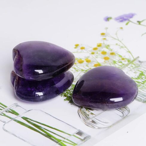 Marrywindix 4 Packs 1.2 Inches Healing Crystal Natural Rose Stone Heart Love Carved Palm Worry Stone Chakra Reiki Balancing in Saudi Arabia