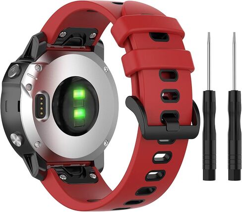 متوافق مع أحزمة ساعة Garmin Fenix ​​6S Sapphire، وأحزمة Fenix ​​5S، وأشرطة بديلة من السيليكون مقاس 20 ملم تناسب Garmin Fenix ​​5S Plus، وFenix ​​6S Pro in Kuwait
