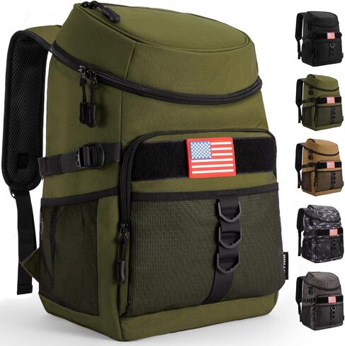 حقيبة ظهر مبرد من جويهيل، حقيبة غداء ذات سعة كبيرة معزولة تكتيكية مناسبة للنساء والرجال والتخييم والمشي لمسافات طويلة والنزهات على الشاطئ in Kuwait