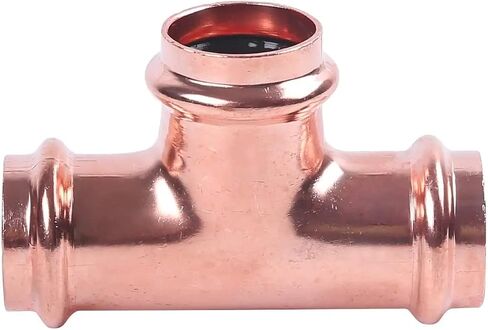 EZ-FLUID 3/4" Copper Press Tee Fitting,No Lead ProPress Copper Pressure Press 3 Way Tee Fittings,ProPress Press Copper Fitting Connection,Residential,Commercial Plumbing(10) in Saudi Arabia