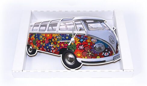 BRISA VW Collection - Volkswagen Wall Workshop Clock Timepiece in T1 Bus Design (Classic Bus/Blue) in Saudi Arabia