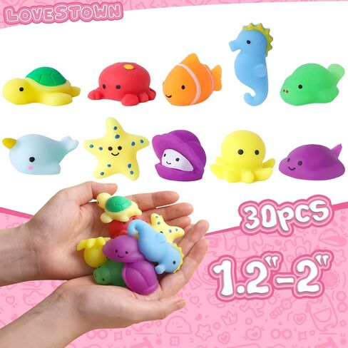 LovesTown 30 قطعة ألعاب الإجهاد Kawaii، ألعاب الديناصورات Mochi ألعاب صغيرة تململ للأطفال هدايا هدايا الحفلات in Saudi Arabia