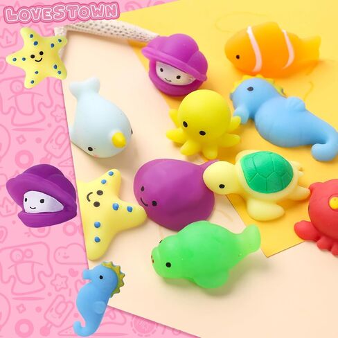 LovesTown 30 قطعة ألعاب الإجهاد Kawaii، ألعاب الديناصورات Mochi ألعاب صغيرة تململ للأطفال هدايا هدايا الحفلات in Saudi Arabia