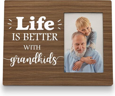 Grandkids Photo Frame, Grandkids Picture Frame 8x10, Grandchildren Picture Frame, Picture Frame for Grandparents Grandma Grandpa, Life is Better with Grandkids Grandparents Photo Frame 5x7 in Saudi Arabia