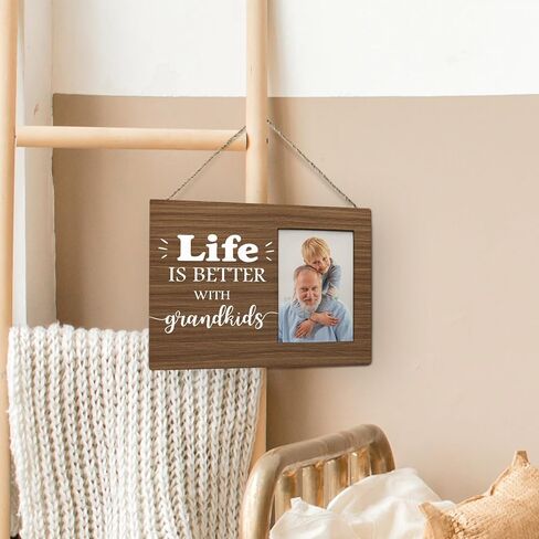 Grandkids Photo Frame, Grandkids Picture Frame 8x10, Grandchildren Picture Frame, Picture Frame for Grandparents Grandma Grandpa, Life is Better with Grandkids Grandparents Photo Frame 5x7 in Saudi Arabia