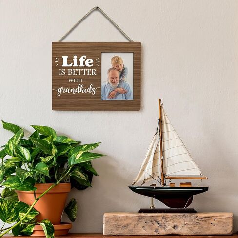 Grandkids Photo Frame, Grandkids Picture Frame 8x10, Grandchildren Picture Frame, Picture Frame for Grandparents Grandma Grandpa, Life is Better with Grandkids Grandparents Photo Frame 5x7 in Saudi Arabia