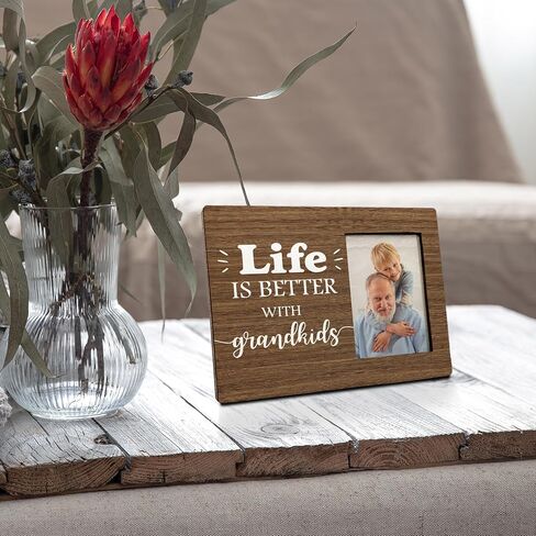 Grandkids Photo Frame, Grandkids Picture Frame 8x10, Grandchildren Picture Frame, Picture Frame for Grandparents Grandma Grandpa, Life is Better with Grandkids Grandparents Photo Frame 5x7 in Saudi Arabia