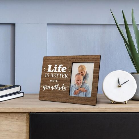 Grandkids Photo Frame, Grandkids Picture Frame 8x10, Grandchildren Picture Frame, Picture Frame for Grandparents Grandma Grandpa, Life is Better with Grandkids Grandparents Photo Frame 5x7 in Saudi Arabia
