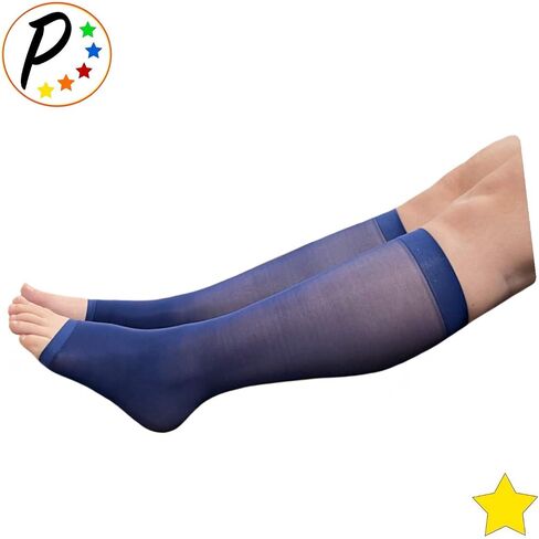 Ultra Thin 8-15 mmHg Mild Sheer Compression Leg Calf Open Toe Socks in Saudi Arabia