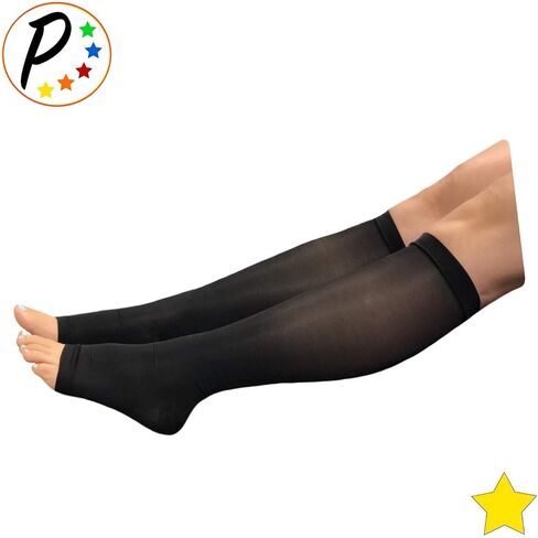 Ultra Thin 8-15 mmHg Mild Sheer Compression Leg Calf Open Toe Socks in Saudi Arabia