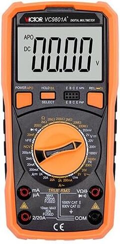 جهاز اختبار رقمي متعدد من VICTOR VC890C+، عدد 1999، يقيس الجهد الكهربي DC/AC واختبار استمرارية تردد السعة المقاومة الحالية مع إيقاف التشغيل التلقائي (VICTOR VC890C+) in Kuwait