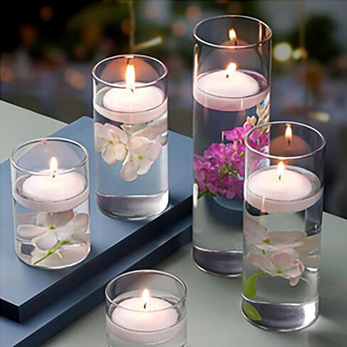 3 inch White Floating Candles Bulk,36Pack Dripless Wax Unscented Wax 13-15Hours Burning, Wedding Party Candles,for Centerpieces Suitable for Cylindrical Vases,Swimming Pool,Restaurant Decoration in Saudi Arabia