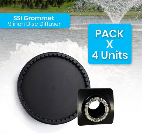 Thunder Parts ECD270-E | 9" EPDM Fine Bubble Disc Diffuser - Aerators for Ponds, Aquarium or Water Treatment | SSI Aeration Original (1 Pack) in Kuwait