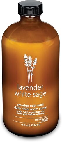 هيملوك بارك وايت سيج منظف بخاخ قابل لإعادة التعبئة | بديل التلطخ الذي لا يدخن (عبوة 16 أونصة، بالو سانتو + المريمية البيضاء) in Kuwait