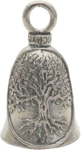 Guardian Bell Celtic Good Luck Bell w/Keyring & Black Velvet Gift Bag | Motorcycle Bell | Lead-Free Pewter | Made in USA in Kuwait