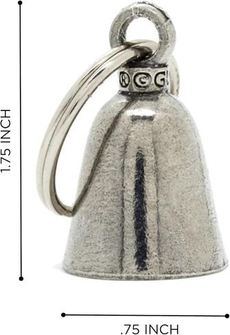 Guardian Bell Celtic Good Luck Bell w/Keyring & Black Velvet Gift Bag | Motorcycle Bell | Lead-Free Pewter | Made in USA in Kuwait