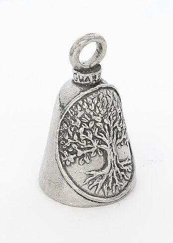 Guardian Bell Celtic Good Luck Bell w/Keyring & Black Velvet Gift Bag | Motorcycle Bell | Lead-Free Pewter | Made in USA in Kuwait