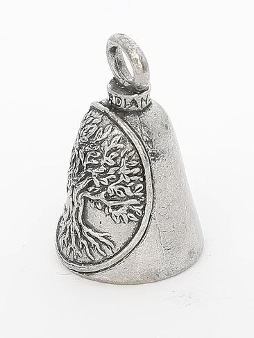 Guardian Bell Celtic Good Luck Bell w/Keyring & Black Velvet Gift Bag | Motorcycle Bell | Lead-Free Pewter | Made in USA in Kuwait
