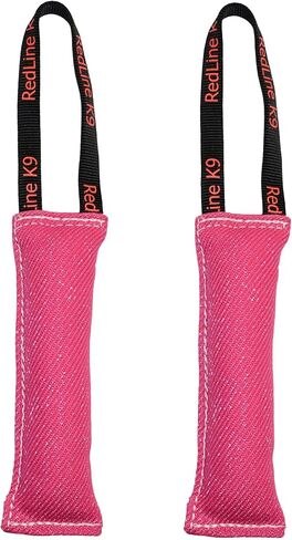 Redline K9 Bundle of 2 French Linen Dog Tug Toy 3 inch X 10 inch - 1 Handles (Blue) in Saudi Arabia