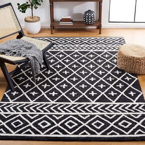 SAFAVIEH Natura Collection Area Rug - 5' x 8', Ivory, Handmade Wool, Ideal for High Traffic Areas in Living Room, Bedroom (NAT620A)