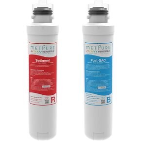 Versatile MV-RROOSET Red (R) + Orange (O) Quick Twist Filter Set Replacement Cartridge Bundle (2 x Sediment, 2 x Extruded Carbon Composite)