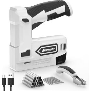 Pink Cordless Staple Gun, 2-in-1 Nail Gun Battery Powered with 2600Pcs Staples and Nails, 4V Brad Nailer Tacker Electric Stapler for Upholstery, Material Repair, Carpentry, Wood, DIY