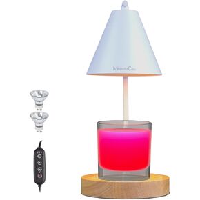 MimamsaCam Candle Warmer Lamp with Timer,Wax Warmer for Jar Candles,Dimmable Candle Lamp Warmer for Wax Melts;Electric Wax Melt Warmer for Home Decor;Gifts for Mom,Birthday Gifts for Women(Black)