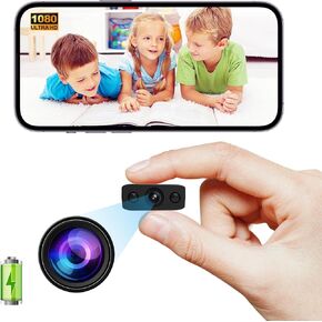 كاميرا BEEDMXU Spy Hidden Wireless WiFi Security Home Camera، HD1080P Nanny Cam مع رؤية ليلية وكشف الحركة - كاميرا أمان داخلية للمنزل والمكتب والسيارة (مع بطارية + 64 جيجابايت microSD)