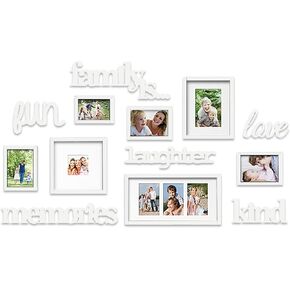 Jerry & Maggie - Photo Frame | Plaque College Frame - Black Wall Decoration Combination - Black PVC Picture Frame Selfie Gallery Collage With Full Size Hanging Template & Wall Mounting Design
