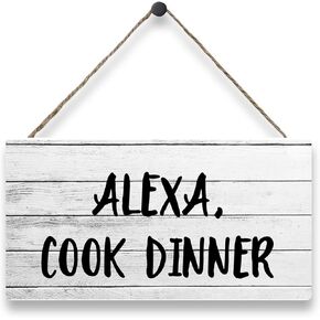 Funny Kitchen Wooden Wall Hanging Sign Decoration for Farmhouse Kitchen Decor, Dining Room Decor, Home Decor, Housewarming Gift, Small Wood Sign - Alexa Do The Dishes
