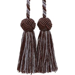 DÉCOPRO Double Tassel/Burgundy, Beige, Taupe/Tassel Tie with 3.5 inch Tassels, Baroque Collection Style# BCT Color: Cranberry Harvest 8612 in Kuwait
