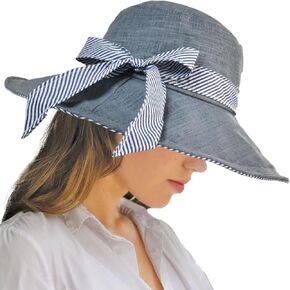 Somaler Sun Hats for Women Roll-up Wide Brim Summer Beach Hat Foldable Floppy Cotton Hat
