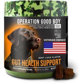 O. G.B. Operation Good Boy - SRE: مكمل متعدد الوظائف للحيوانات الأليفة - 90 قطعة مضغ طرية - 12.7 أونصة - مكونات طبيعية مصنوعة - تأسست على يد المحاربين القدامى