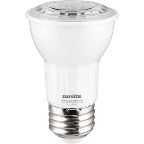 Sunlite LED PAR16 Long Neck Recessed Spotlight Bulb, 7 Watt, (75W Halogen Replacement), 500 Lumens, Medium (E26) Base, Dimmable, ETL Listed, 2700K Soft White, 6 Pack