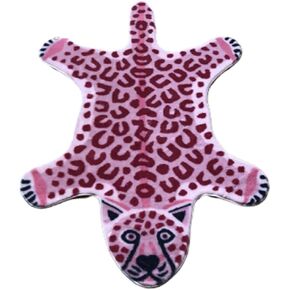 Leopard Print Rug Faux Fur Cowhide Skin Rug Animal Printed Area Rug Carpet for Decorating Kids Room, Under Coffee Table, Cowboy-Themed Nursery, Jungle Themed Room, Playroom