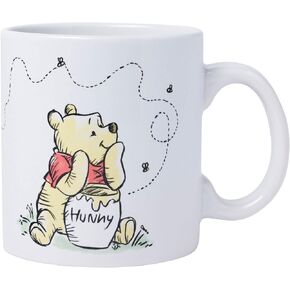 Silver Buffalo Disney Winnie the Pooh But First Hunny Piglet Ceramic Camper Mug, 20 Ounces, 1 Count (Pack of 1)